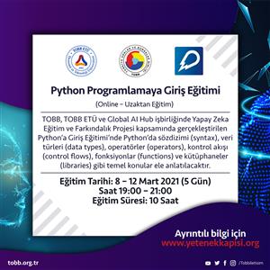 Python Programlamaya Giriş Eğitimi