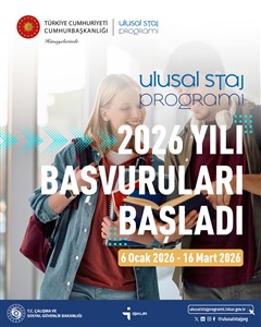 2026 Yılı Ulusal Staj Başvuruları Başladı